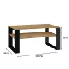 Mesa de centro / Mesa lateral / Mesa de canto Topeshop MODERN 1P ART CZ, mesa de centro de forma retangular, 2 pernas