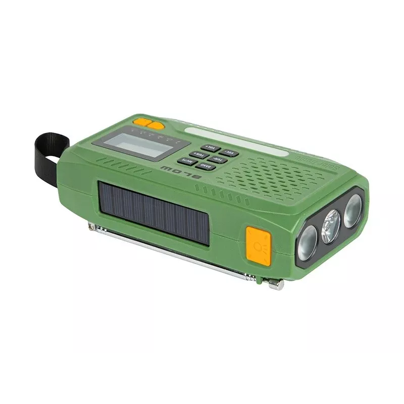 Rádio portátil AM/FM solar BLOW RA13 77-551# – leve, carregamento solar sem pilhas