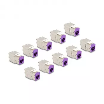 Módulo Keystone DeLOCK 88121 plano violeta RJ-45 10 unid.