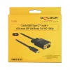 Adaptador de cabo de vídeo DeLOCK 85261 USB Type-C para VGA 1m preto