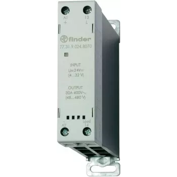 Finder relé eletrónico (SSR), série 77 77.31.9.024.8070 1 contacto de fecho 30 A (77.31.9.024.8070)