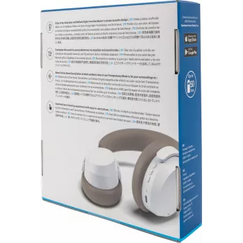 Auscultadores Sennheiser ACCENTUM Wireless — Bluetooth 5.2 Classe 1, 50 h de autonomia, 0,8 Ah, branco, circum-aural, microfone integrado