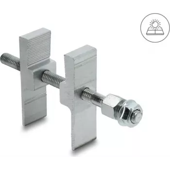 Suporte DeLOCK para barreira de proteção contra animais / proteção de aves para painéis solares fotovoltaicos alumínio (90997)