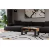 Mesa de centro top e shop Modern 90×58×50 cm, estrutura antracite, prateleiras em carvalho Artisan mate