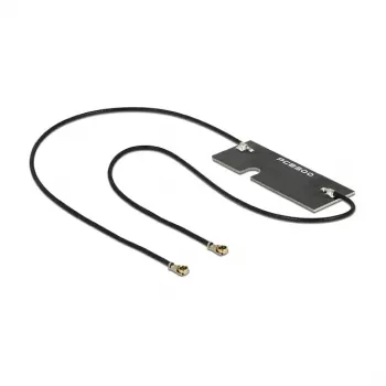 Delock 89569 antena dupla WLAN, 2x MHF IV, 3-5 dBi, 2x 15 cm, PCB interna