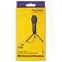 Microfone condensador USB com suporte de mesa - ideal para gaming, Skype e canto