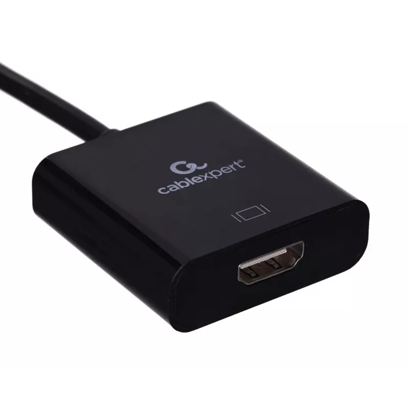 Adaptador USB Type-C para HDMI Gembird A-CM-HDMIF-03, USB 2.0/3.2 Gen2, 3840×2160@30Hz, preto