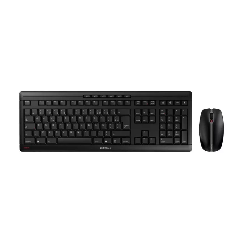 CHERRY Stream Desktop Teclado e rato incluídos Escritório RF Wireless AZERTY Francês Preto