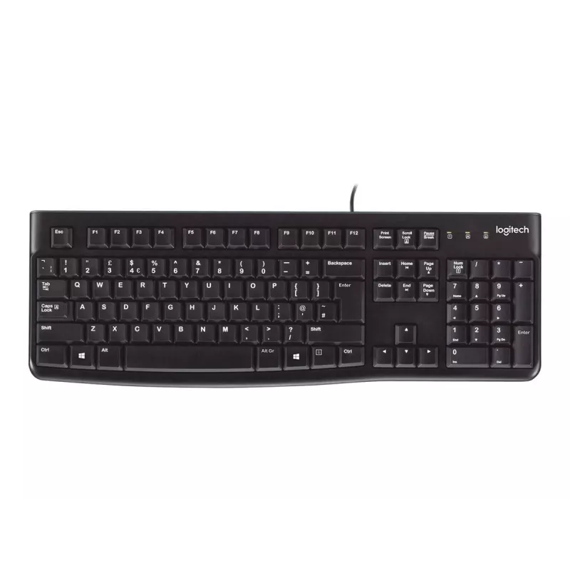 K120 Teclado com fios, com fios, USB, QWERTZ, preto