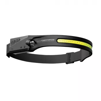 Lanterna Esperanza EOT067 preta, lanterna frontal LED
