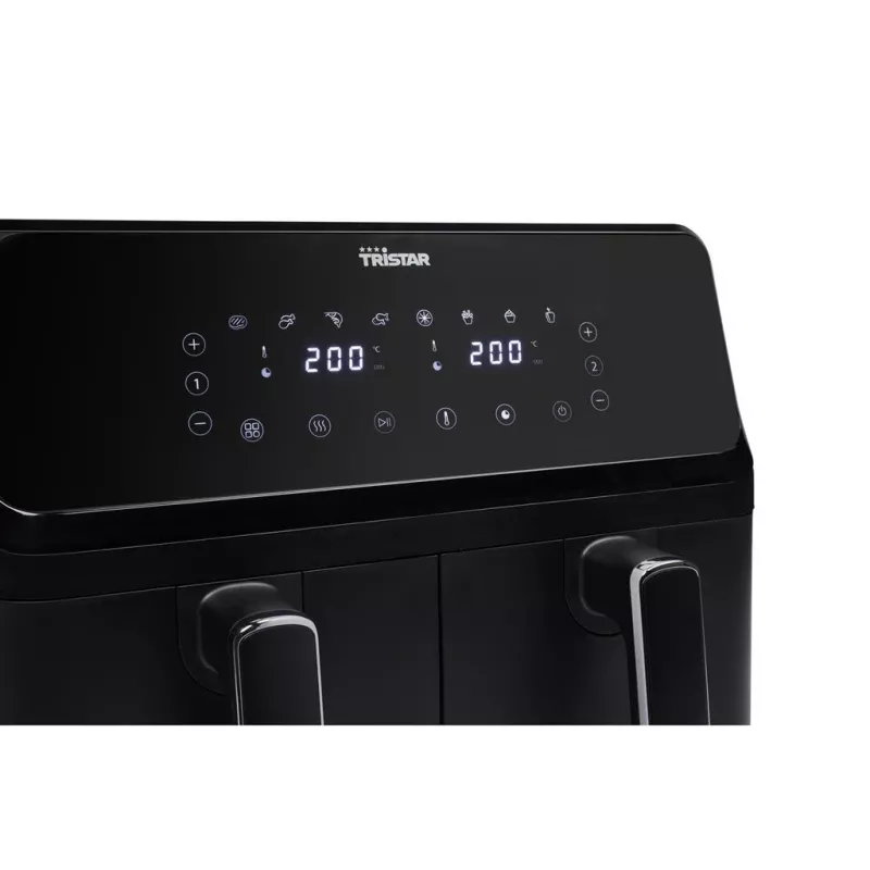 Fritadeira Tristar FR-9026 dupla 8 L autónoma 2700 W fritadeira de ar quente preta