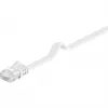 Wentronic Goobay Cabo de rede plano CAT 5e, U/UTP, Branco, 5 m - mistura de cobre CCA (93361)