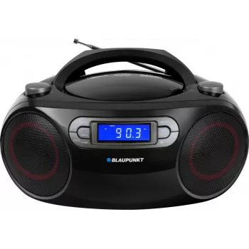 Boombox FM PLL CD/MP3/USB/AUX/Relógio/Alarme