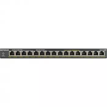 NETGEAR GS316P Não gerido Gigabit Ethernet (10/100/1000) Power over Ethernet (PoE) preto