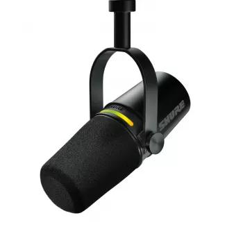 Shure MV7+-K-BNDL - microfone para discurso/canto com ligação XLR/USB-C, preto + tripé de mesa GATOR