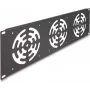 Delock 66747 painel de ventoinhas para rack de 19 polegadas para 3 ventoinhas de 120 mm, 3U, metal, cinzento escuro