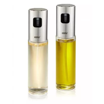 GEFU NEVA Dispensador de óleo/vinagre 0,1 l garrafa vidro, plástico, aço inoxidável aço inoxidável, transparente