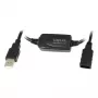 Cabo USB LogiLink UA0143 USB 2.0 ficha USB-A macho para fêmea 10,00 m preto
