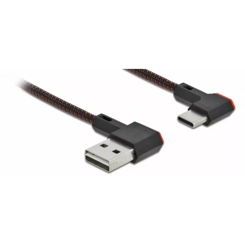 Cabo USB DeLOCK EASY-USB 2.0 ficha Type-A para ficha Type-C 0,5 m preto