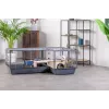 Gaiola para coelhos de interior ZOLUX Neolife Connect 101,5×54×51 cm – estrutura metálica, base de plástico, cinzento