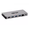 Dock USB-C - 4K HDMI, USB 3.2 Gen 1, hub USB-A, GbE, cartão de memória, carregamento PD 100W, cabo removível U442-DOCK5D-GY