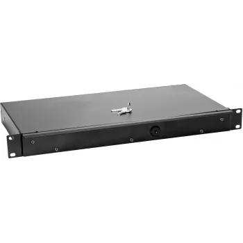 Gaveta para rack Omnitronic KE-1 1U com fechadura — gaveta de rack Omnitronic KE-1 1U com fechadura integrada
