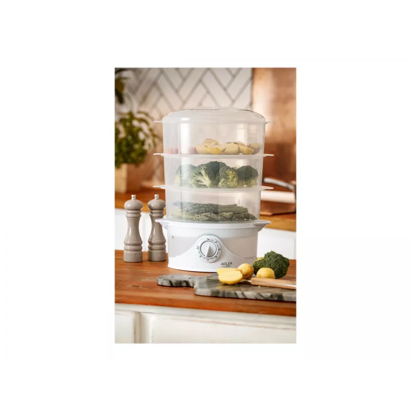 Vaporizador Adler AD 633 3 cestos de instalação livre 800 W branco