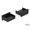 Tampa antipoeira para conector fêmea USB Type-A DeLOCK 64102 preto 10 unid.
