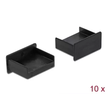 Tampa antipoeira para conector fêmea USB Type-A DeLOCK 64102 preto 10 unid.
