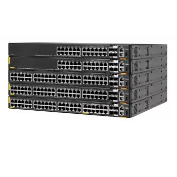 HPE - Aruba 6200M 36G 12SR5 Class6 PoE 4SFP+ Switch - Switch - distância máx. de empilhamento 10 km - L3 - gerido - 36 x 10/100/1000 (4PPoE) + 12 x 1/2.5/5GBase-T (4PPoE) + 4 x 1 Gigabit
