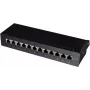 Logilink Patch panel Desktop/Parede Cat.6A STP 12 portas, preto (NP0019B)