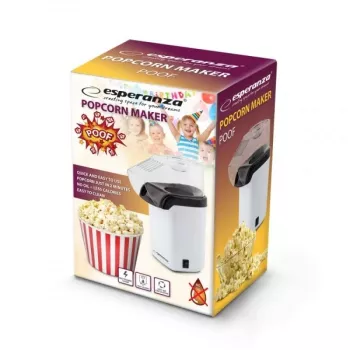 Máquina de pipocas Esperanza EKP005W preto branco, 0,27 L, 1200 W, ar quente