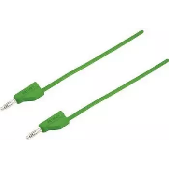 VOLTCRAFT Cabo de teste [ficha 4 mm - ficha 4 mm] 1,5 m verde MSB-300 (MSB-300-1.5-GR)