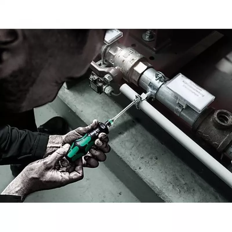 Wera 826 T Kraftform Turbo Chave de parafusos porta-pontas com Rapidaptor, 1/4 de polegada