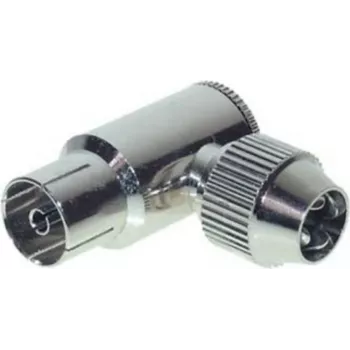 ShiverPeaks 82021-1M Acoplador coaxial angular, metal, CE