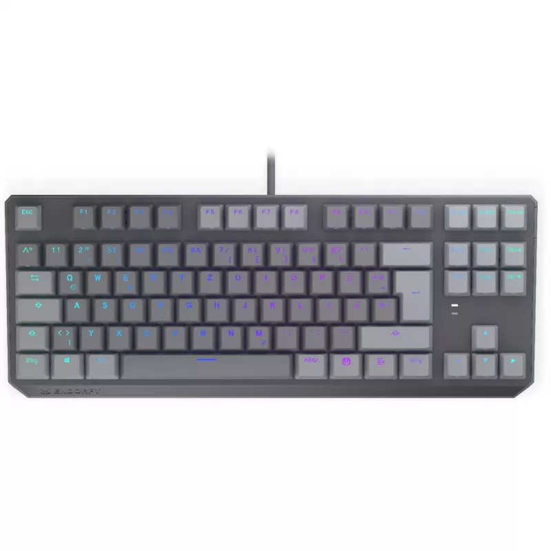 Teclado mecânico ENDORFY Thock V2 TKL com interruptores vermelhos, Tenkeyless, Layout DE