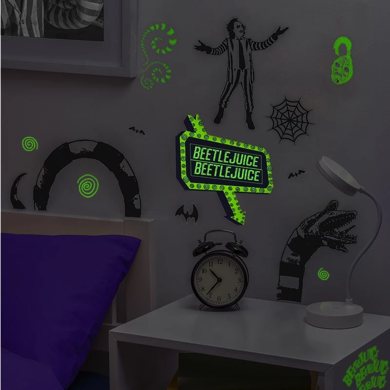 Autocolantes de parede Paladone Beetlejuice Design PP13439BJ – conjunto de autocolantes decorativos de parede