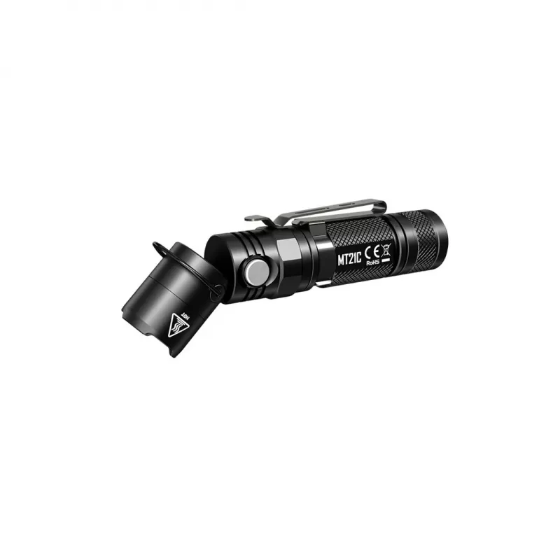 Lanterna de mão Nitecore MT21C, 1000 lm, 131 mm, 103,5 g, aceita 18650 ou CR123, preta