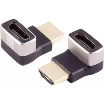 Adaptador de mudança de género S/CONN 10-01051 HDMI-A preto prateado com banho de ouro
