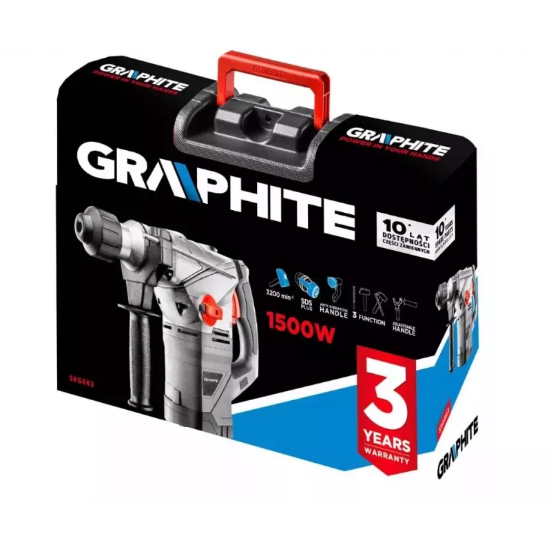 Martelo perfurador Graphite 58G862 1500 W 750 rpm SDS Plus