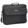 Mala para portátil Manhattan Cambridge 17,3 polegadas, design Clamshell, preto, LOW COST, compartimento para acessórios, compartimento para documentos na parte traseira, alça de ombro (amovível), compatível com Targus CN418EU, mala para portátil, três anos de garantia