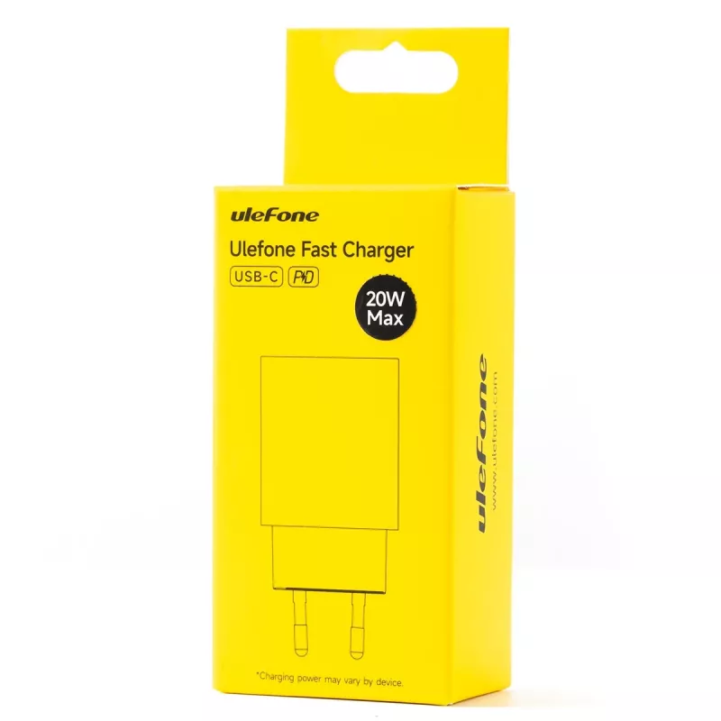 Carregador UleFone 20W fonte de alimentação USB UF-CHAR-20WR para dispositivos móveis, saída de 20 W