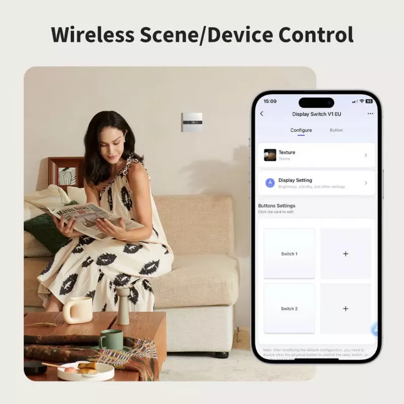 AQARA Display Switch V1 (WS-K02D) - Interruptor Zigbee com ecrã