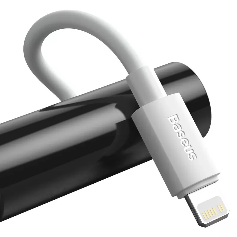 Kit de cabos de dados Baseus Simple Wisdom USB-C para Lightning PD 20W (2 unid./conjunto) 1,5m branco