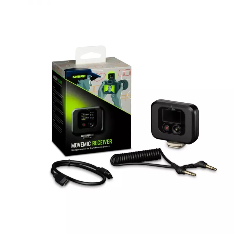 Shure MV-R-Z6 MoveMic recetor sem fios, suporte para câmara (sapata fria)