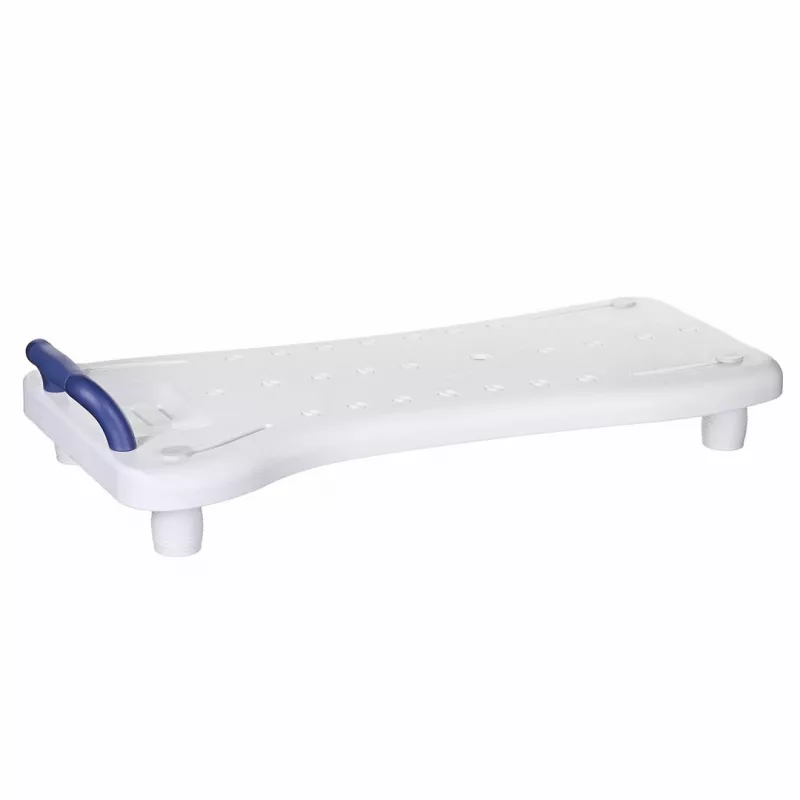 Assento de banheira ActionMed LW300AM com pega de apoio – ajuda de banho branca para a banheira, resistente à humidade, argola de suspensão