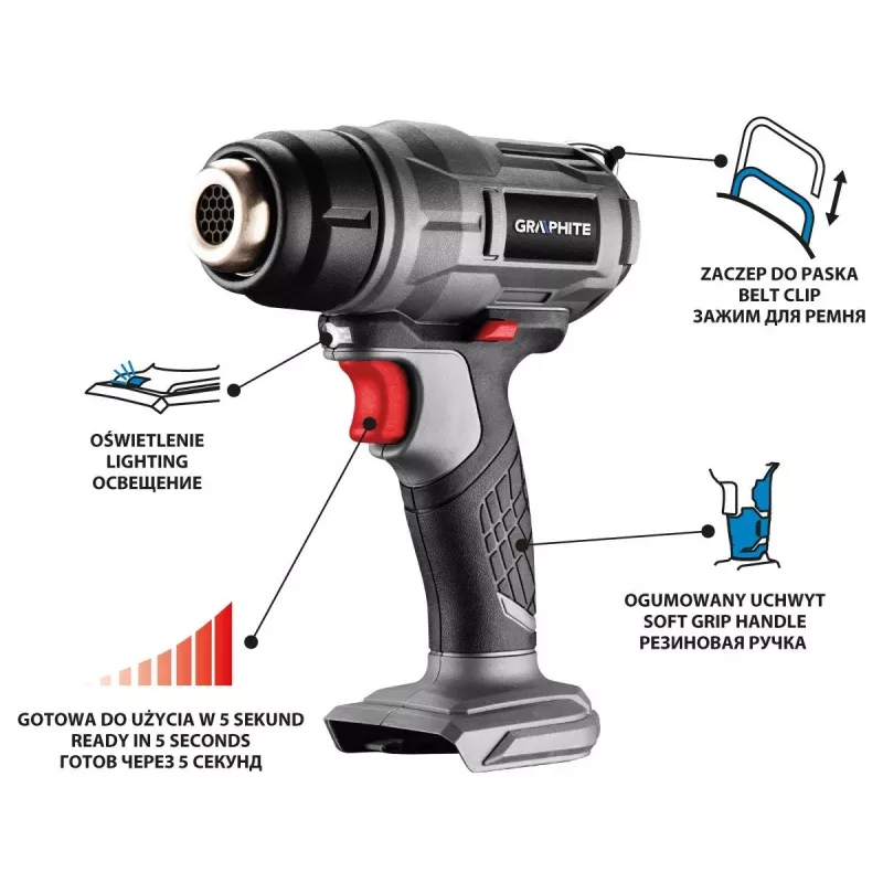 Pistola de ar quente Graphite 58G082