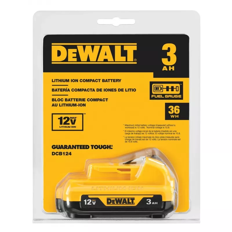 Bateria e carregador DeWALT DCB124-XJ para ferramentas sem fios