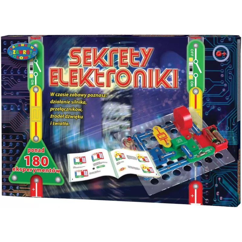 Kit de construção eletrónica educativa Dromader Science Kit Secrets ZD-9551 — 180 experiências
