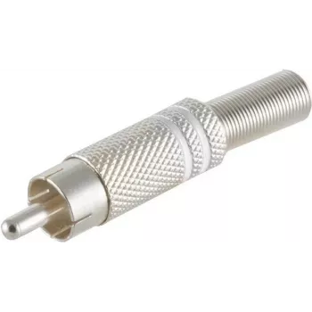 Ficha RCA (Cinch) ShiverPeaks 52000-W — caixa metálica, 6 mm, branco